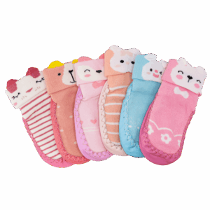 Meia  infantil feminina cano curto com solado emborrachado - Joy intime -  AGD-CRF